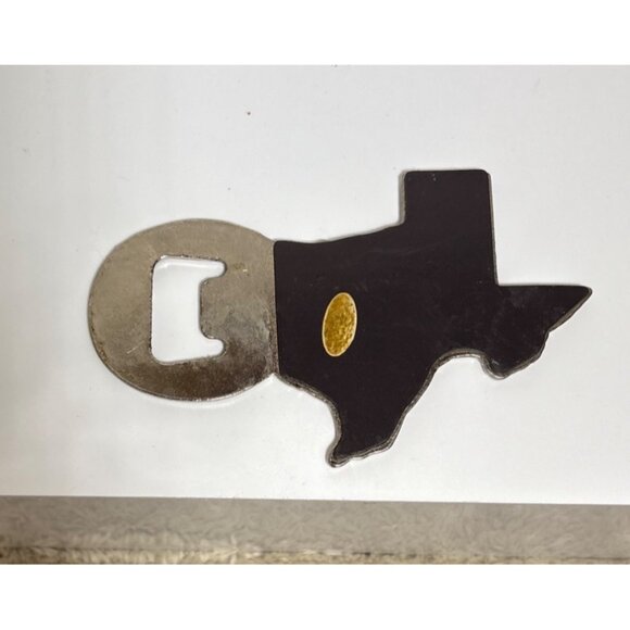 Texas Shaped Bottle Opener Magnetic Dont Mess With Texas Design 4.5" - Picture 6 of 6